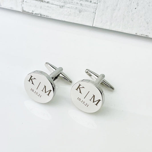 Engraved Custom Name Cufflinks