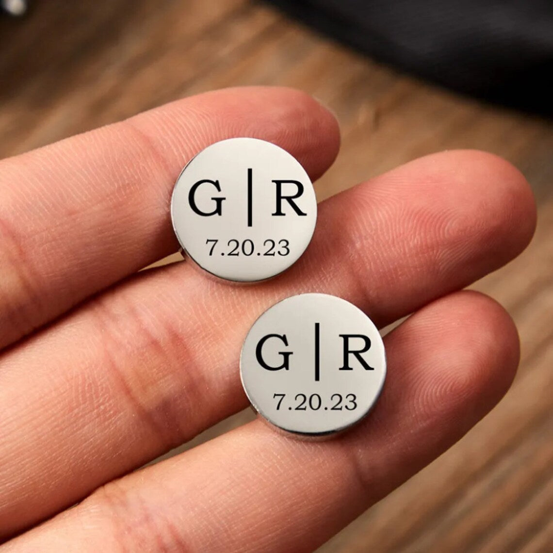 Engraved Custom Name Cufflinks