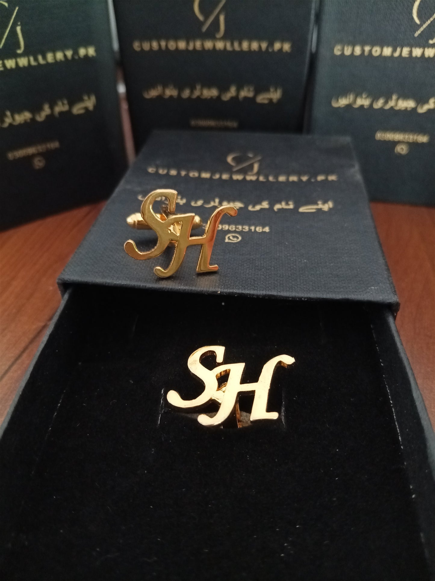 SH Alphabet Custom Name Cufflinks