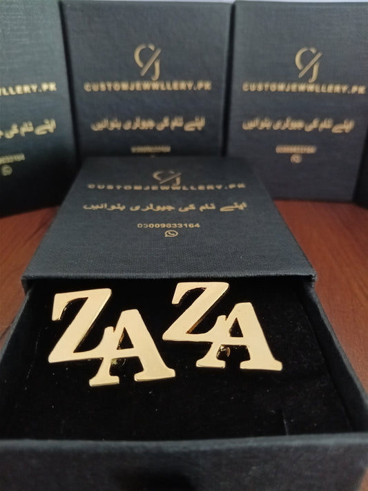 ZA Alphabet Custom Name Cufflinks