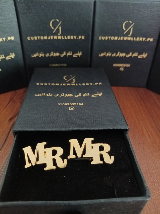 MR Alphabet Custom Name Cufflinks