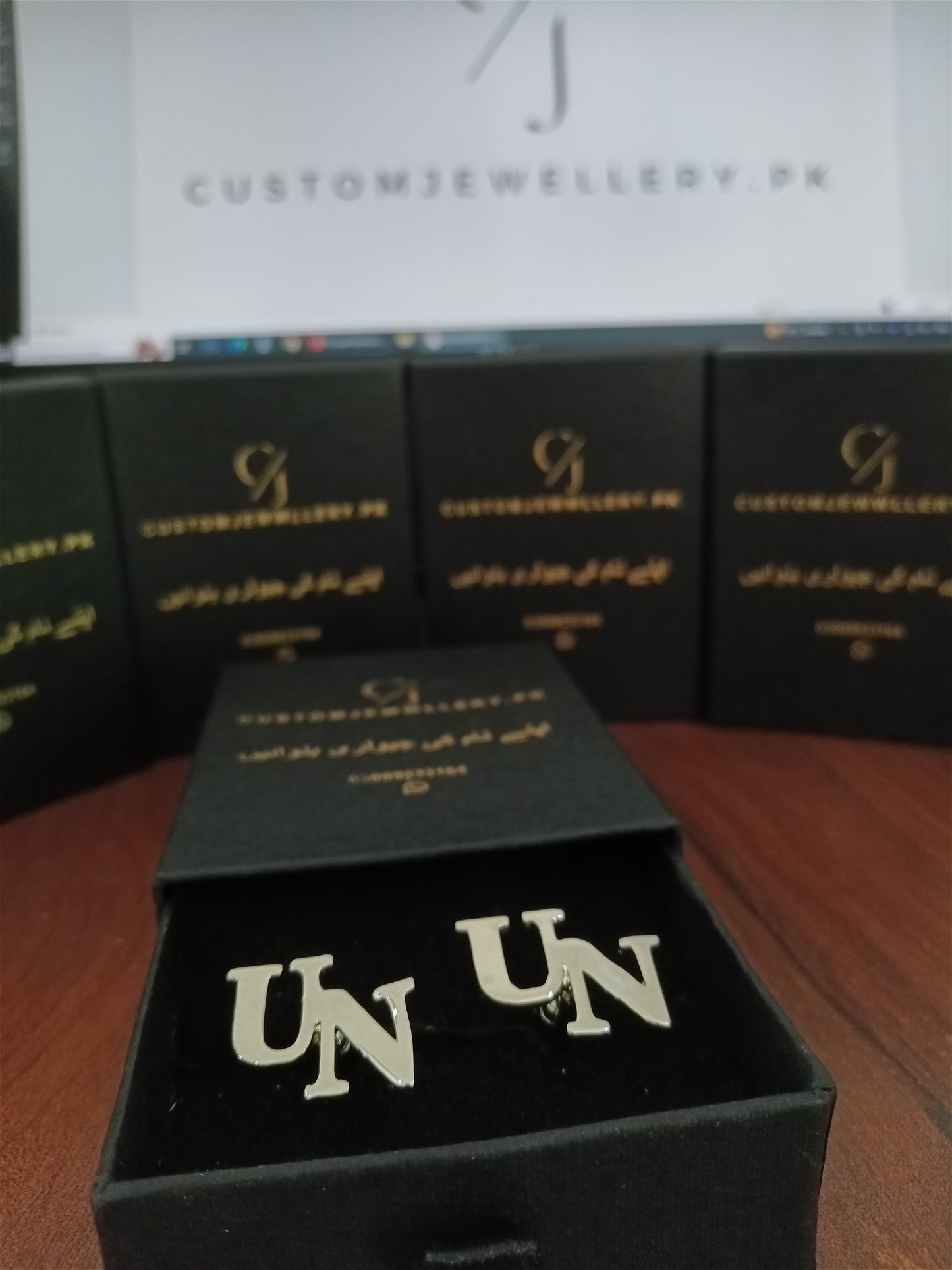 UN Alphabet Custom Name Cufflinks