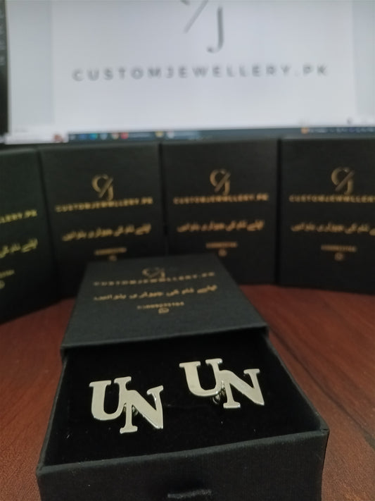 UN Alphabet Custom Name Cufflinks