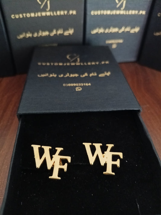 WF Alphabet Custom Name Cufflinks