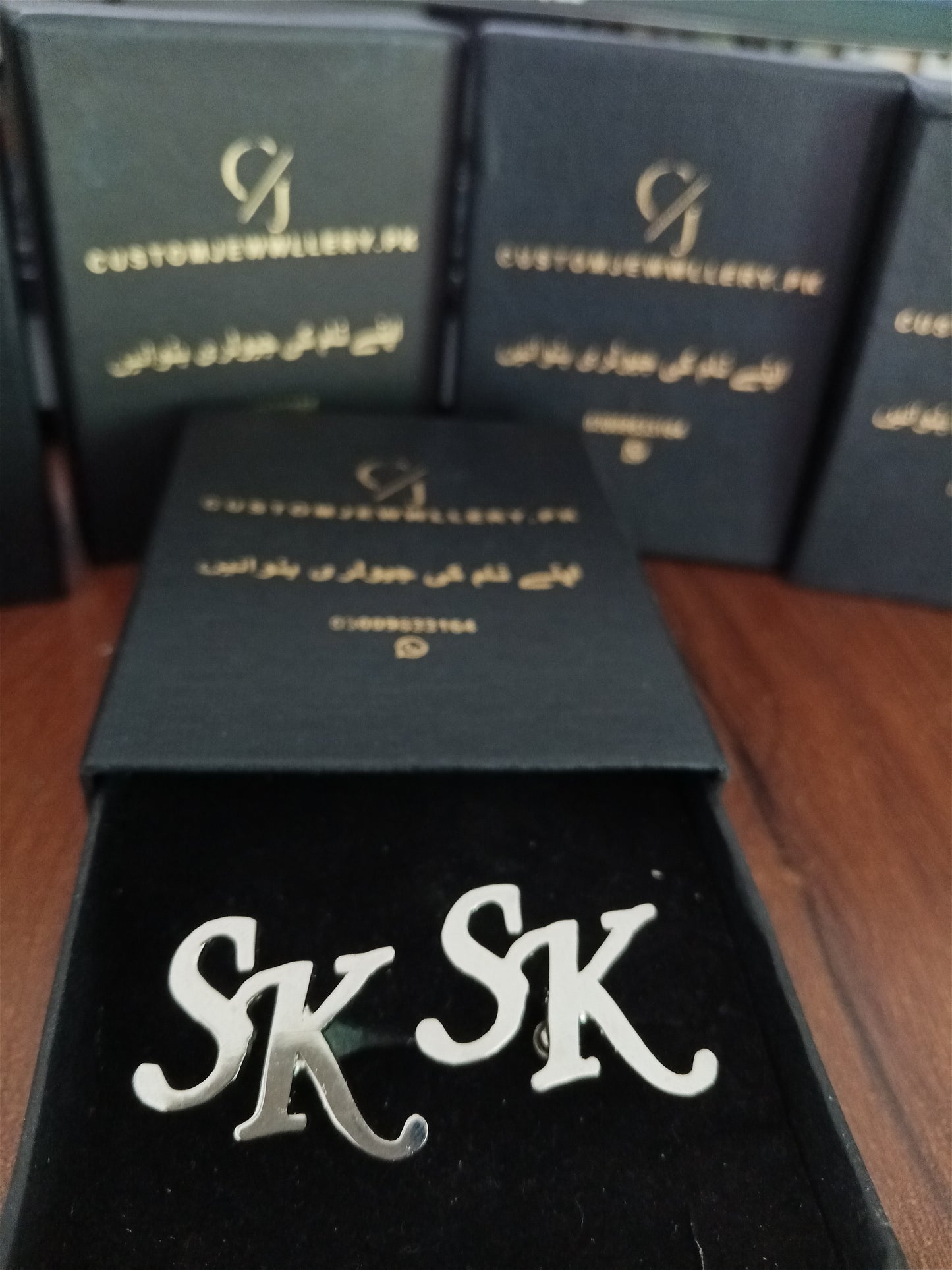 SK Alphabet Custom Name Cufflinks