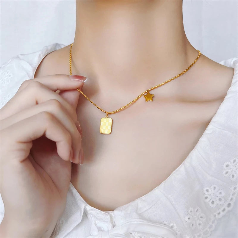 LUMINO BUZZ NECKLACE (24K GOLD PLATED)