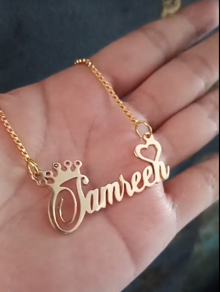 Crown Design Name Customized Necklace