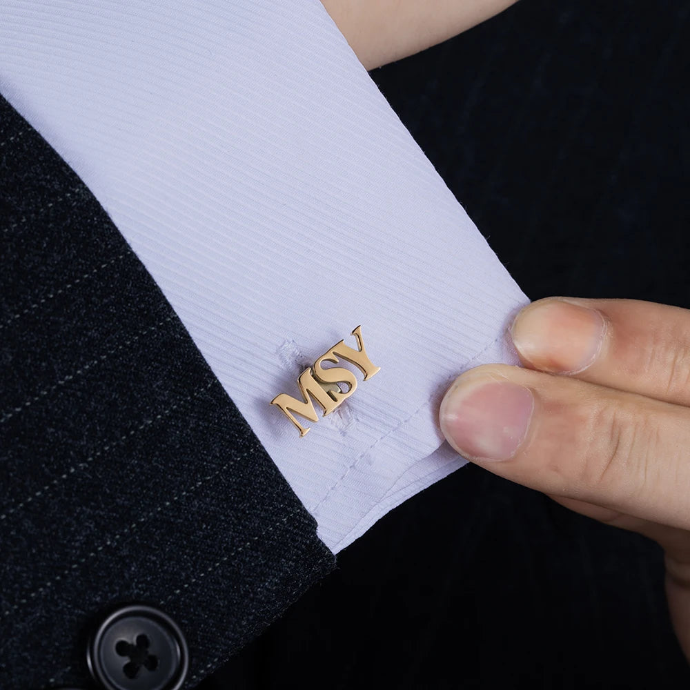 Alphabet Customized Name Cufflinks