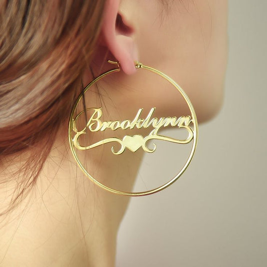 Hoop Custom Name Earrings