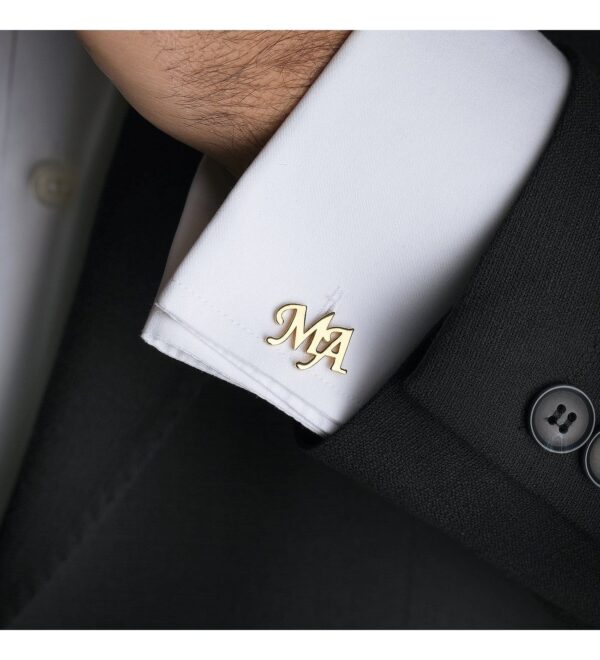 Alphabet Customized Name Cufflinks - Image 4
