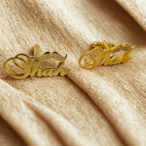 Mustache Customized Name Cufflinks