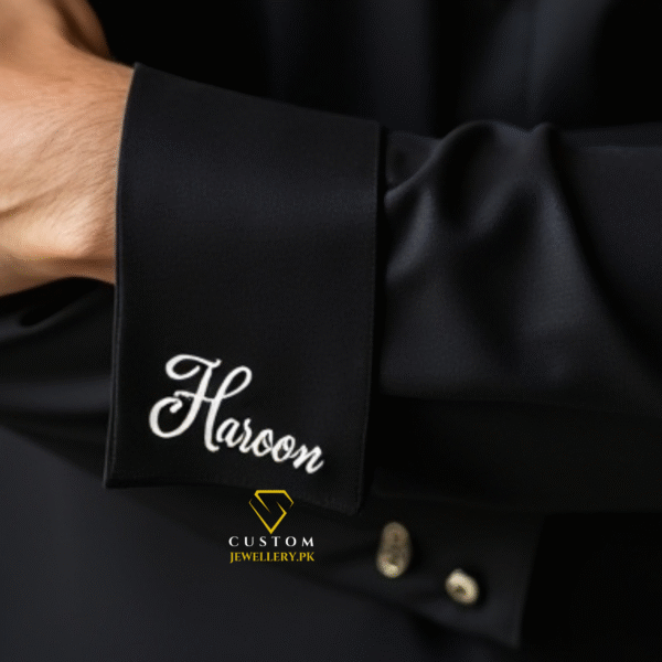 Custom Name Cufflinks – Personalized Studs - Image 3