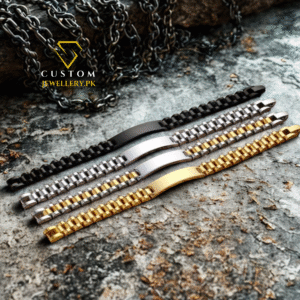 Engraved Your Name On Titanium Men Bracelet