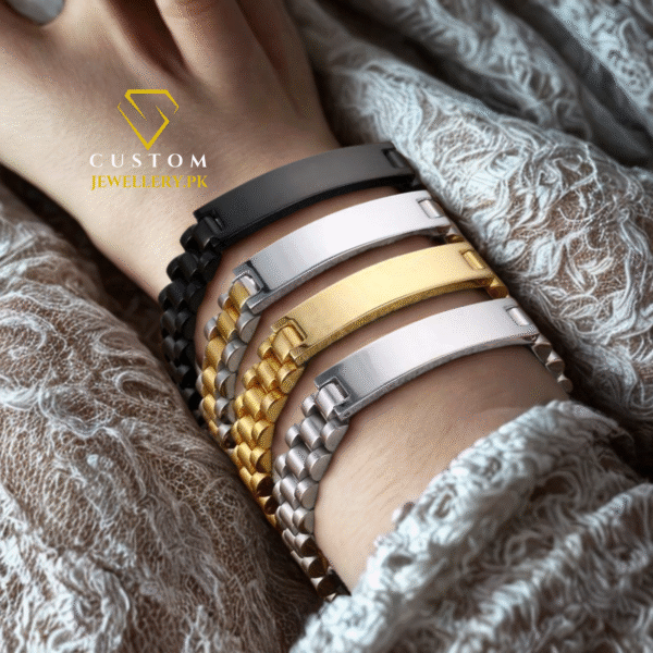 Engraved Your Name On Titanium Men Bracelet - Image 4