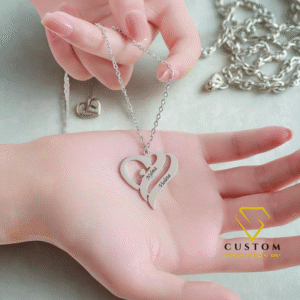 Customized Engraved Heart Pendant Necklace