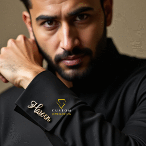 Custom Name Cufflinks – Personalized Studs