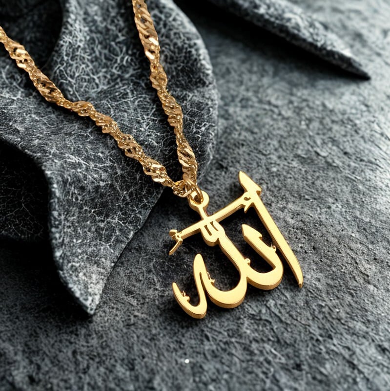 Classic Design Allah Pendant Necklace - Image 2