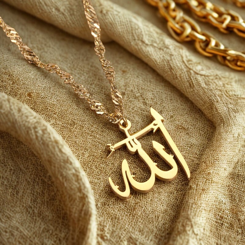 Classic Design Allah Pendant Necklace