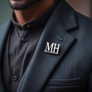 Customized Initial Name Coat Pin