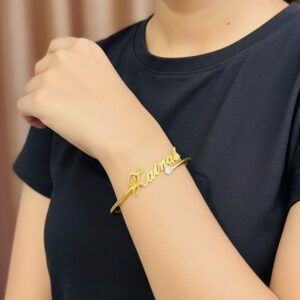 Bangle Style Custom Name Bracelet