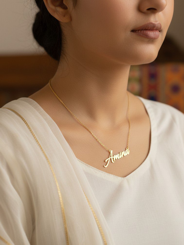 18K Gold Plated Custom Name Necklace - Color Guarantee