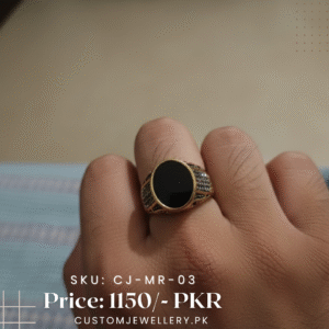 Men’s Black Onyx Style Ring