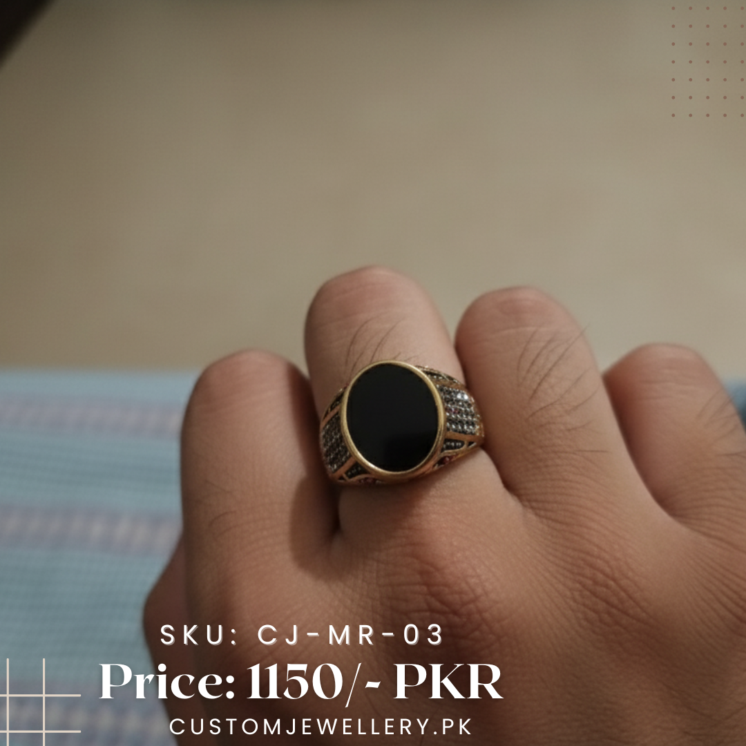Men’s Black Onyx Style Ring