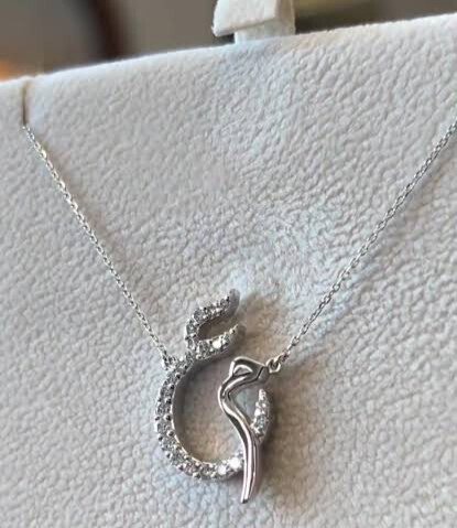 Glitter Work Customized Urdu Name Pendant Necklace - Image 2