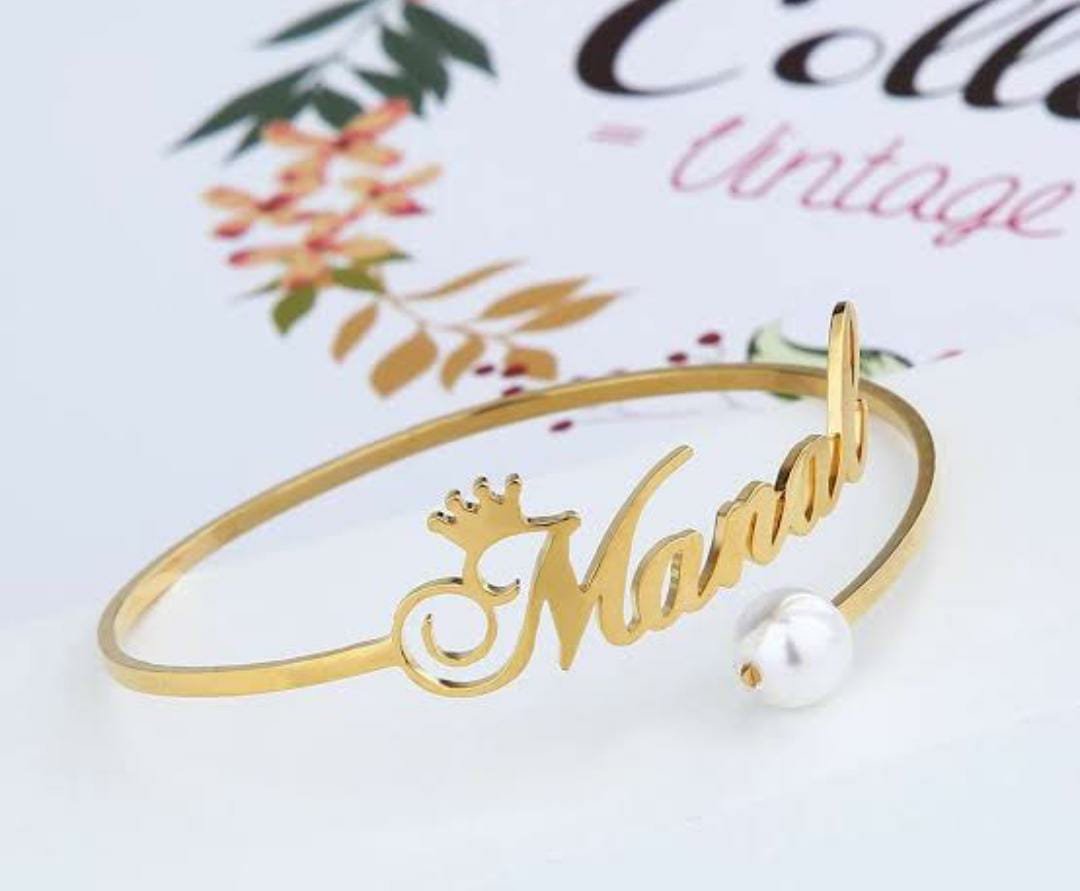 Bangle Style Custom Name Bracelet - Image 2