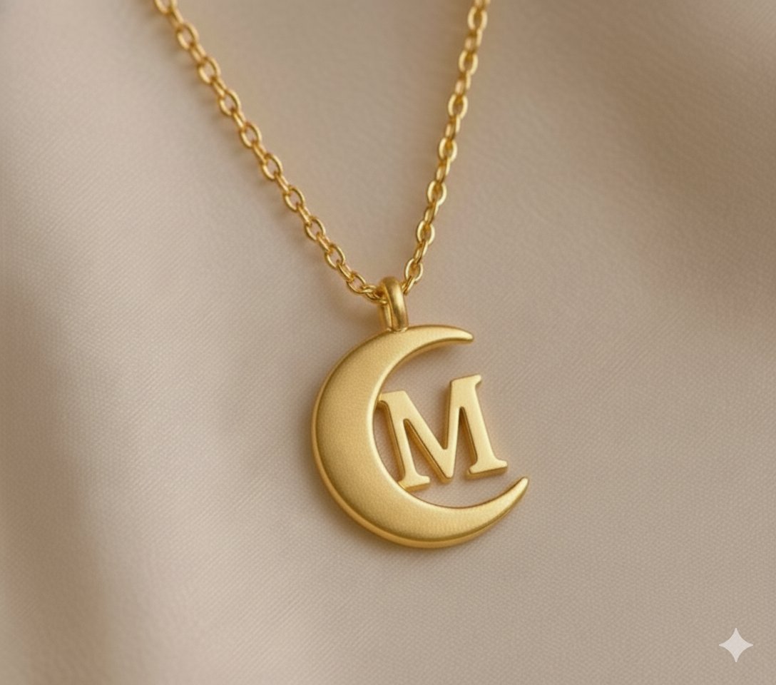 18K Gold Plated Initial Alphabet Necklace - Image 6