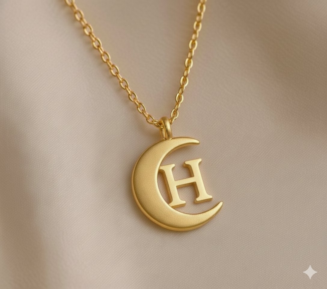 18K Gold Plated Initial Alphabet Necklace - Image 3