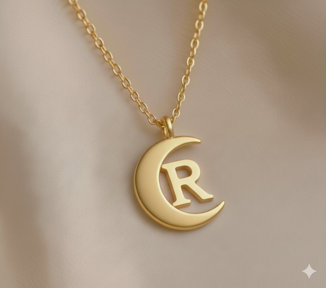 18K Gold Plated Initial Alphabet Necklace - Image 2