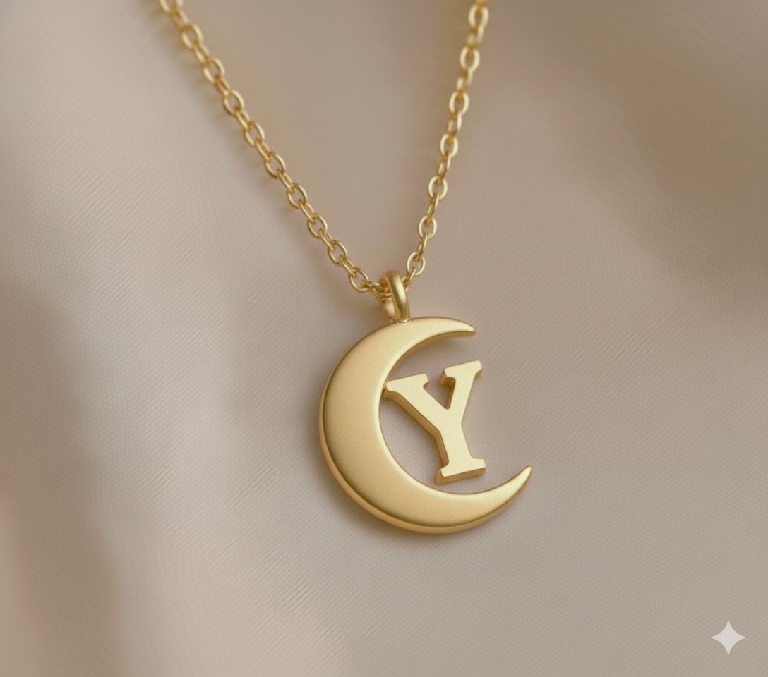 18K Gold Plated Initial Alphabet Necklace - Image 4