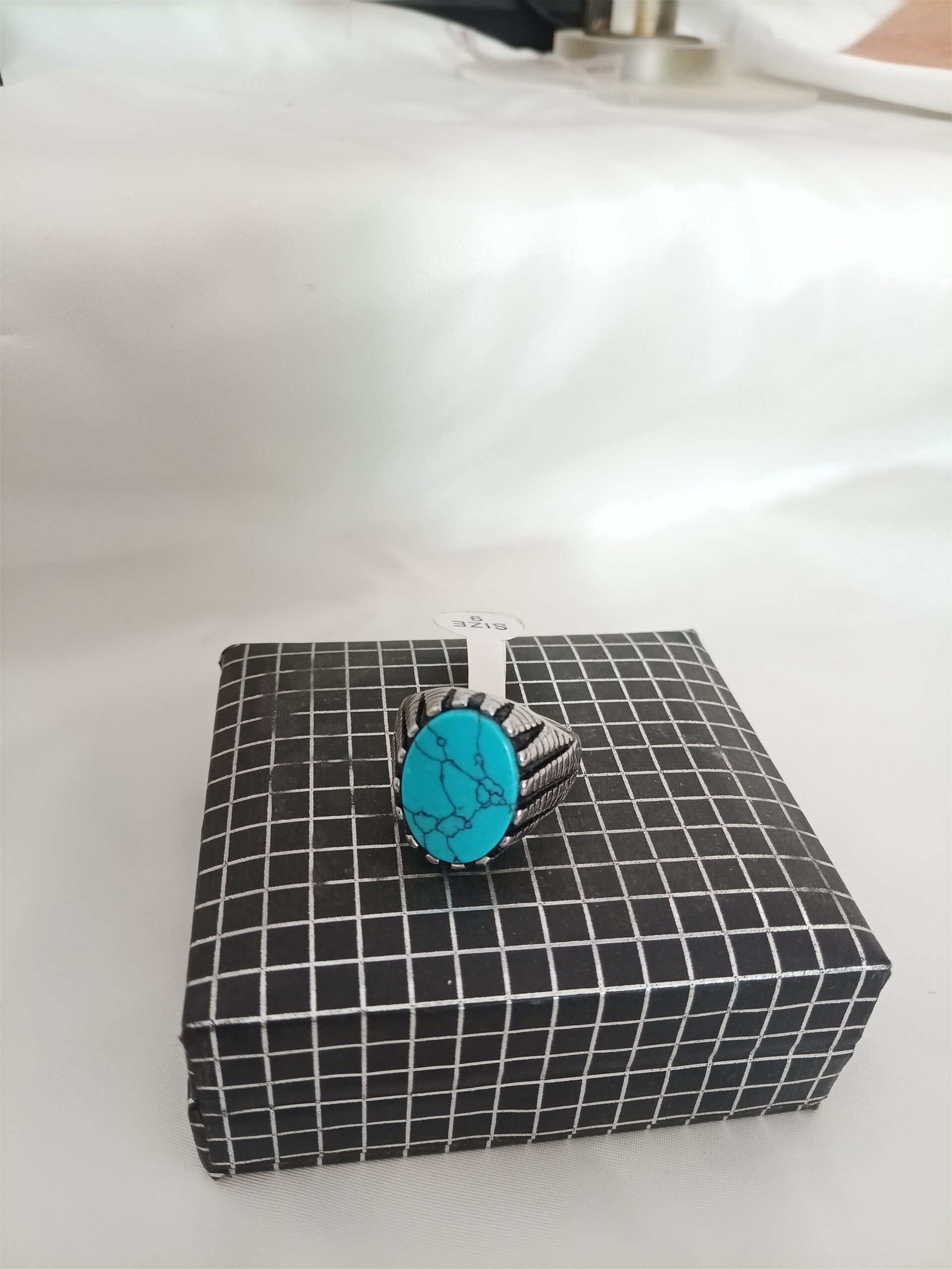 Turkish Men Turquoise Silver Ring Copy - Image 2