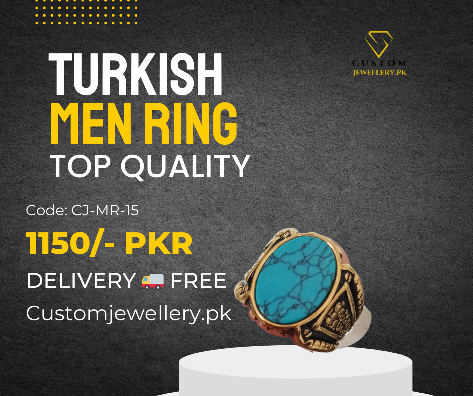 Turkish Men Turquoise Stone Ring