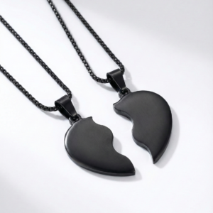 Customized Heart Pendant Couple Name Magnet Pendant Necklace