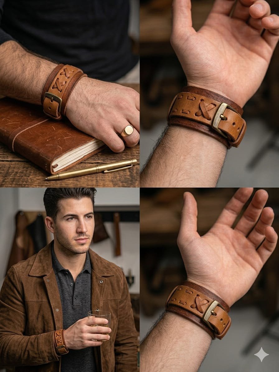 Rugged Elegance: The Artisan Leather Cuff