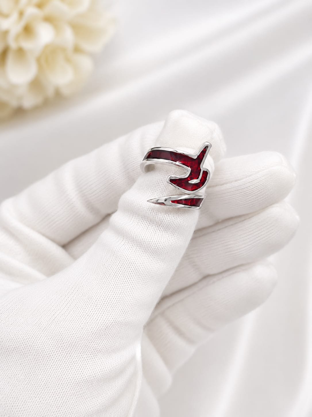 Custom Enamel Name Ring