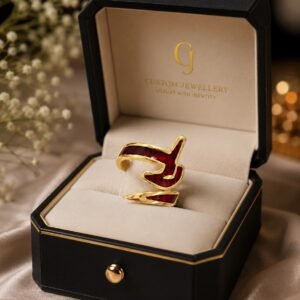 Custom Enamel Name Ring