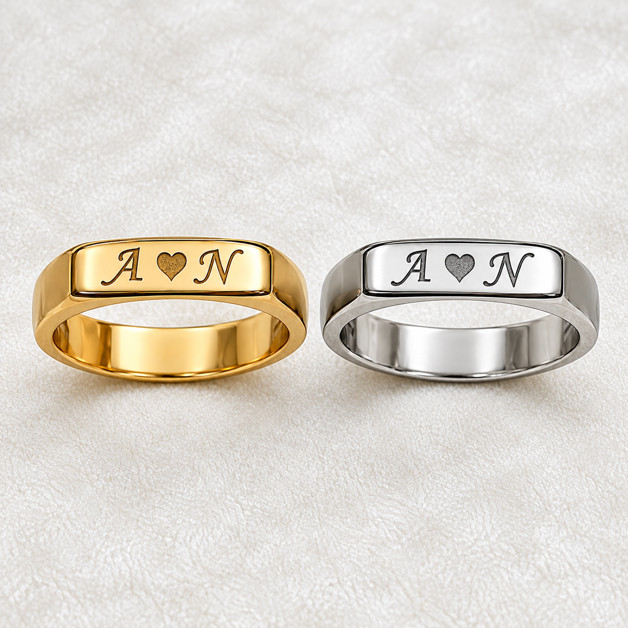 Dar e Nijat Trending Engraved Engagement Ring